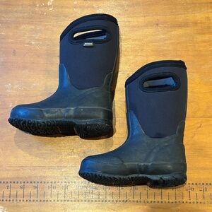 BOGS Toddler 9 Unisex Solid Black Winter Rated Waterproof Boots Classic High
